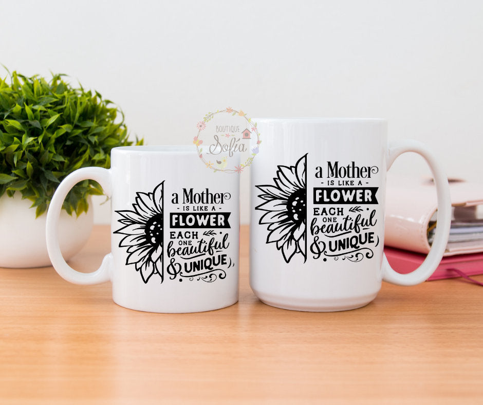First mothers day| Mothers day gift from daughter regular coffee mug| Mothers day mug flower| Mothers day gift from son| Tea mug for mom day